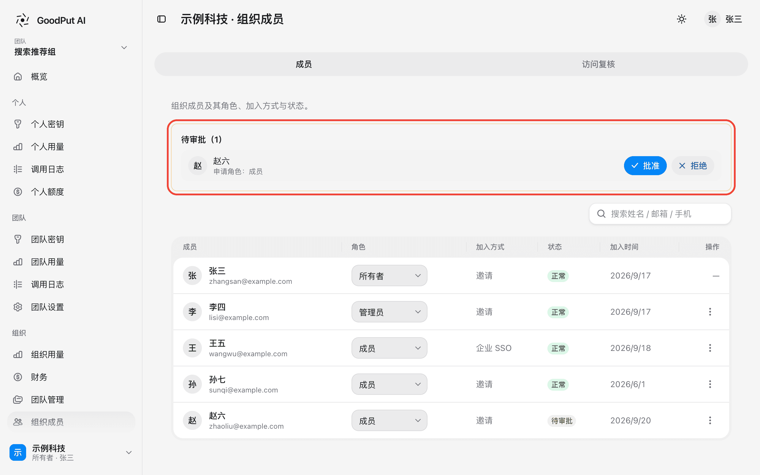 组织成员